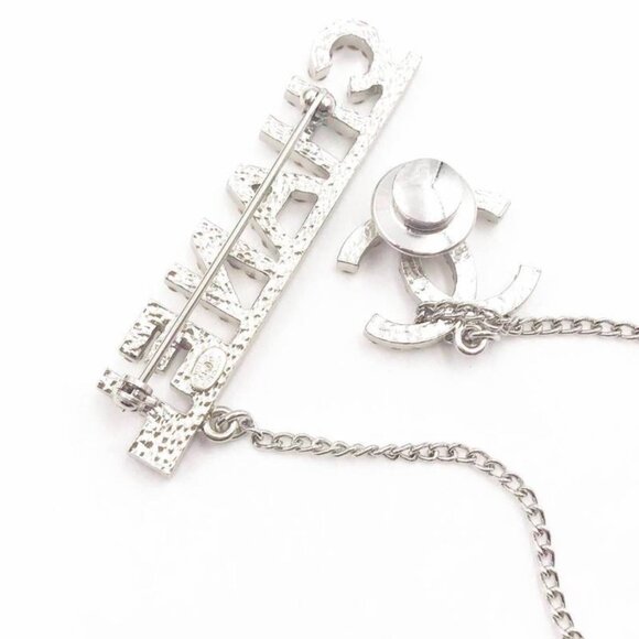Chanel Rare Silver CC CHANEL Chain Pin Brooch - Picture 3 of 3